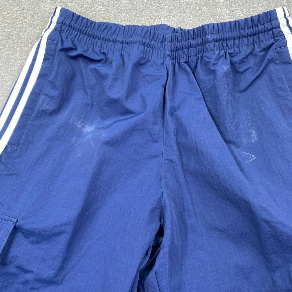 Adidas Originals 3S Cargo Pants Mens Medium Night Indigo Blue Ripstop HR3362 NWT